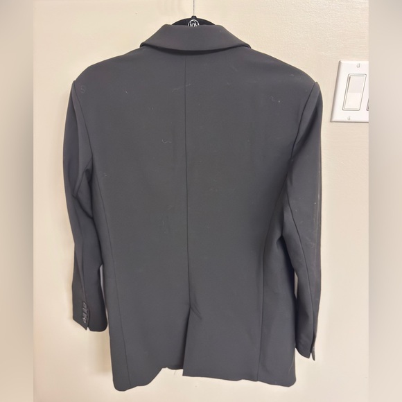 NEW WITH TAGS: Because of Alice Oversized Boyfriend Blazer — Size S, Black - Picture 6 of 6